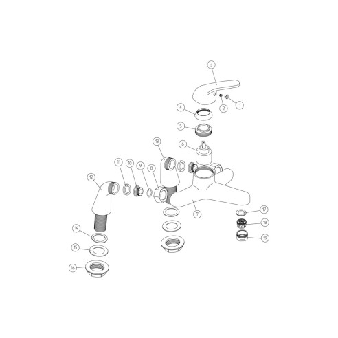 Howlite Bath Filler - Chrome | Bathroom Taps | BathroomKing