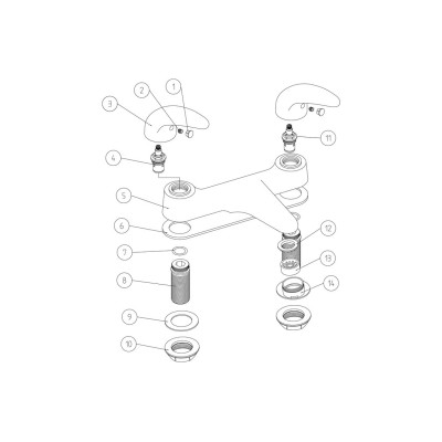 Howlite Low Pressure Bath Filler - Chrome | Bathroom Taps | 2