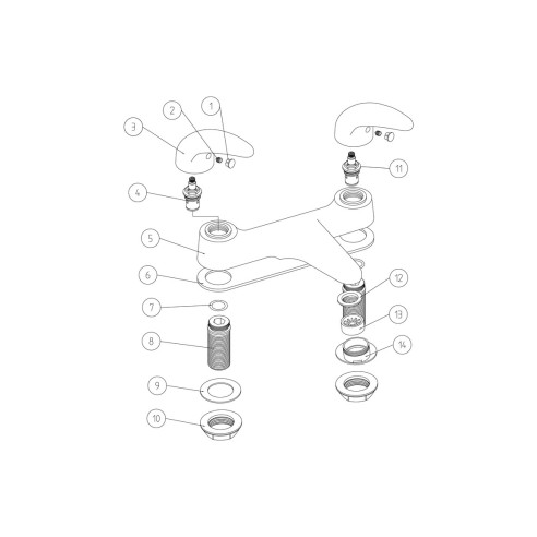 Howlite Low Pressure Bath Filler - Chrome | Bathroom Taps |