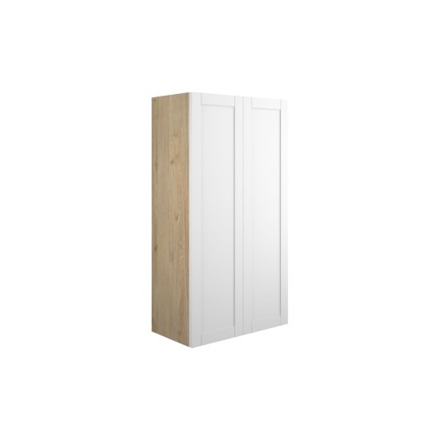 Anibel 600mm Standard 2 Door Storage Unit - Matt White (Oak