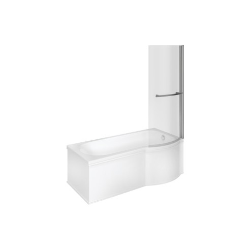 Catania P Shape SUPERCAST 1700x850x560mm 0TH Shower Bath Pac