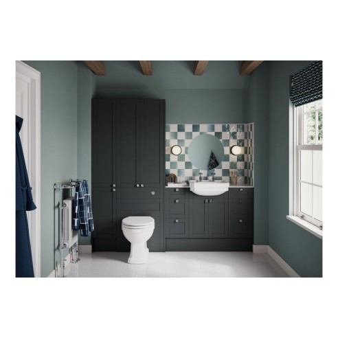 Anibel 600mm Slim 2 Door Storage Unit - Matt Graphite Grey (