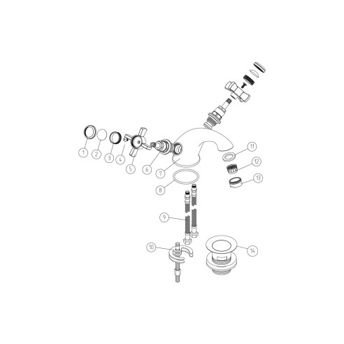 Amethyst Basin Mixer & Waste - Chrome | Bathroom Taps | Bath