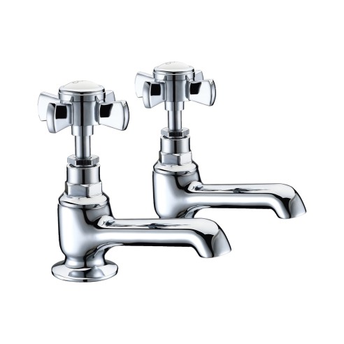 Amethyst Basin Taps - Chrome | Bathroom Taps | BathroomKing