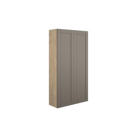 Anibel 600mm Slim 2 Door Storage Unit - Matt Stone (Oak Cab)