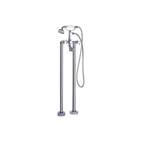 Amethyst Floor Standing Bath/Shower Mixer - Chrome | Bathroo