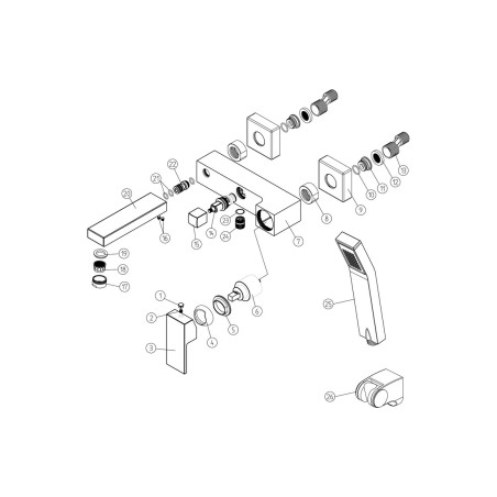 Amber Wall Mounted Shower Mixer & Shower Kit - Chrome | Bath