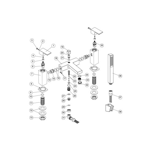 Amber Bath/Shower Mixer & Shower Kit - Chrome | Bathroom Tap