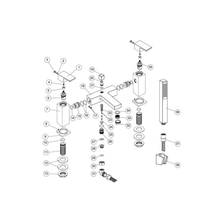 Amber Bath/Shower Mixer & Shower Kit - Chrome | Bathroom Tap