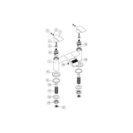 Diamond Bath Filler - Chrome | Bathroom Taps | BathroomKing