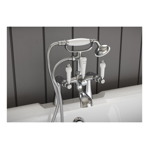 Jade Bath Pillar Taps - Chrome | Bathroom Taps | BathroomKin