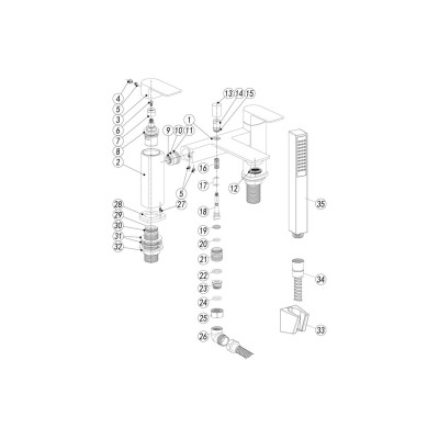 Ligure Bath/Shower Mixer - Chrome | Bathroom Taps | Bathroom 2
