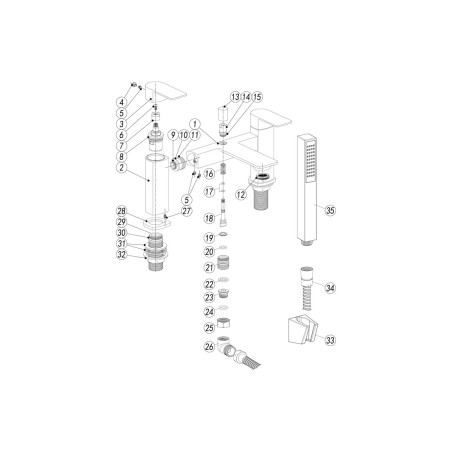 Ligure Bath/Shower Mixer - Chrome | Bathroom Taps | Bathroom