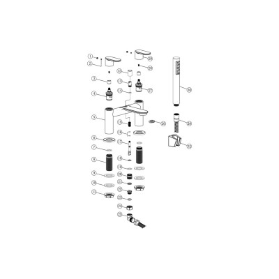 Agate Bath/Shower Mixer - Chrome | Bathroom Taps | BathroomK 2