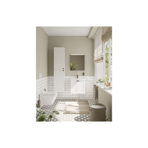 VitrA Root Classic 40cm 2 Door Tall Unit (LH Hinge) - Matt W