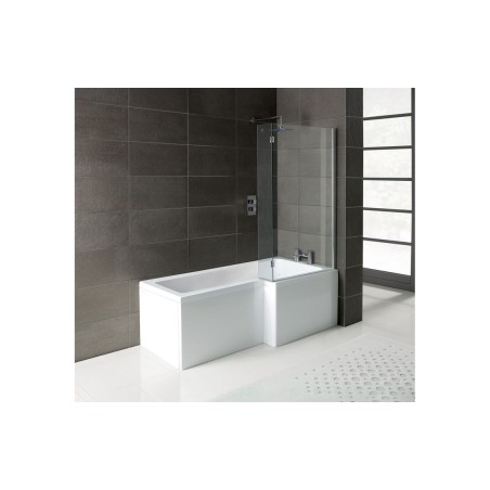 L-Shape 1700x700-850x410mm 0TH Shower Bath  Panel & Screen (