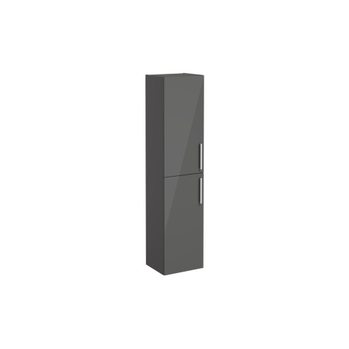 VitrA Root Flat 40cm 2 Door Tall Unit (LH Hinge) - Anthracit