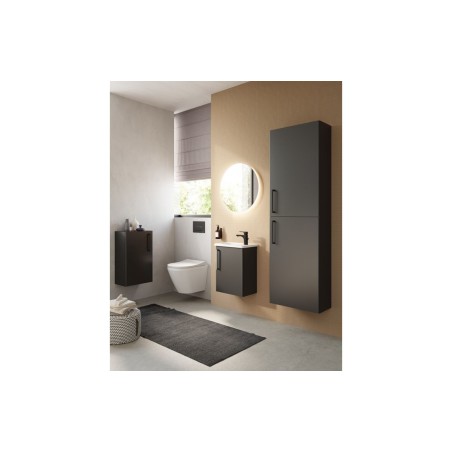 VitrA Root Flat 55cm 2 Door Slim Tall Unit (LH Hinge) - Anth