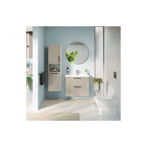 VitrA Root Flat 40cm 2 Door Semi-Tall Unit w/Laundry Basket