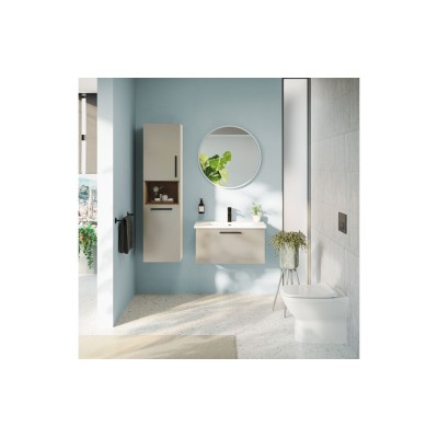 VitrA Root Flat 40cm 2 Door Semi-Tall Unit w/Laundry Basket 2