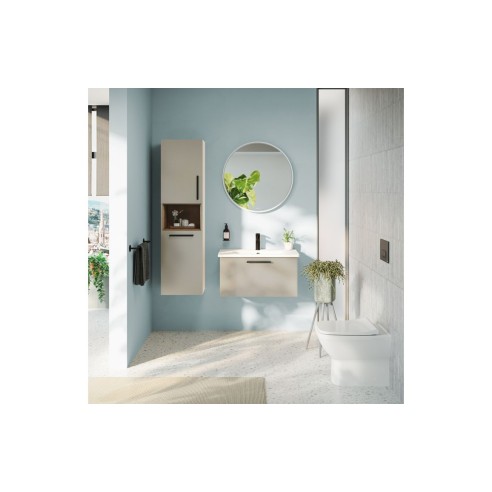 VitrA Root Flat 40cm 2 Door Semi-Tall Unit w/Laundry Basket