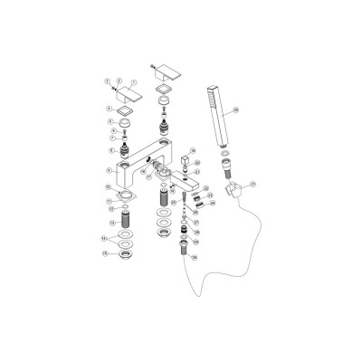 Inderite Bath/Shower Mixer & Bracket - Chrome | Bathroom Tap 2