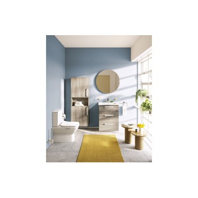 VitrA Root Flat 40cm 2 Door Semi-Tall Unit w/Laundry Basket 2