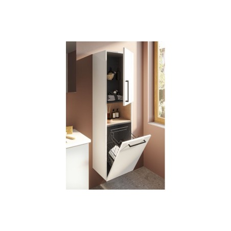 VitrA Root Flat 40cm 2 Door Semi-Tall Unit w/Laundry Basket