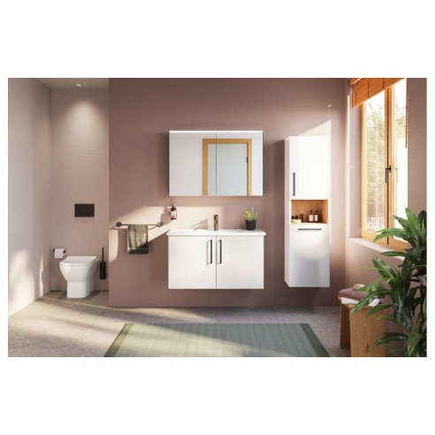 VitrA Root Flat 40cm 2 Door Semi-Tall Unit w/Laundry Basket