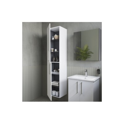 VitrA Root Flat 40cm 2 Door Tall Unit (LH Hinge) - High Glos 2