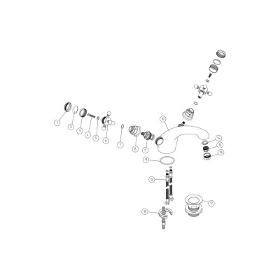 Lucite Basin Mixer & Pop Up Waste - Chrome | Bathroom Taps | 2