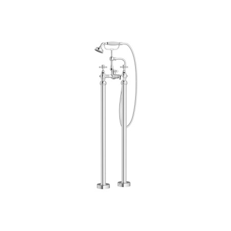 Lucite Floor Standing Bath/Shower Mixer & Shower Kit - Chrom