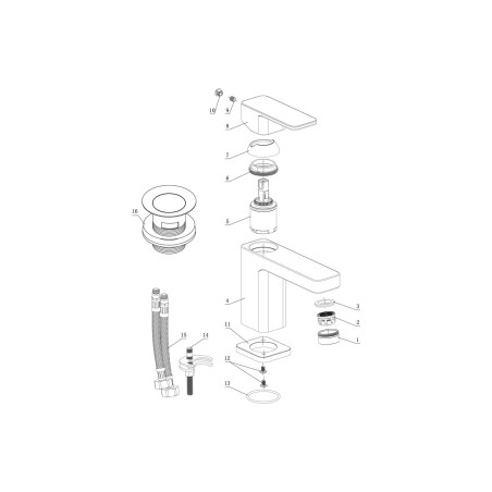 Saphire Cloakroom Basin Mixer & Waste - Chrome | Bathroom Ta