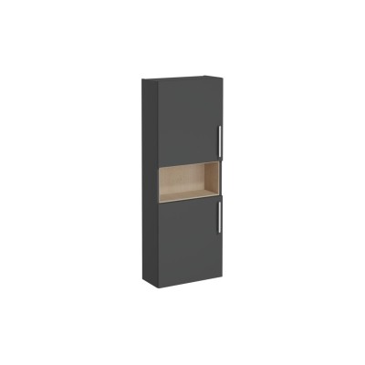 VitrA Root Flat 55cm 2 Door Semi-Tall Unit (LH Hinge) - Matt