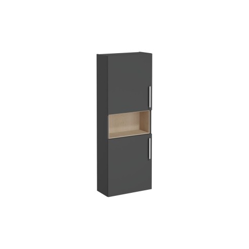 VitrA Root Flat 55cm 2 Door Semi-Tall Unit (LH Hinge) - Matt