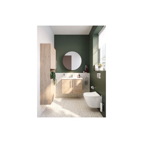 VitrA Root Flat 55cm 2 Door Semi-Tall Unit (LH Hinge) - Natu