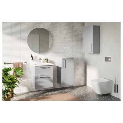 VitrA Root Flat 40cm 1 Door Lower/Base Unit (RH Hinge) - Shi 2