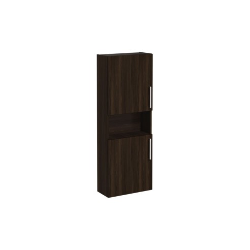 VitrA Root Flat 55cm 2 Door Semi-Tall Unit (LH Hinge) - Waln