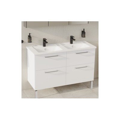 VitrA Root Flat Leg Set for 2/4 Drawer Units - Chrome | Stor 2