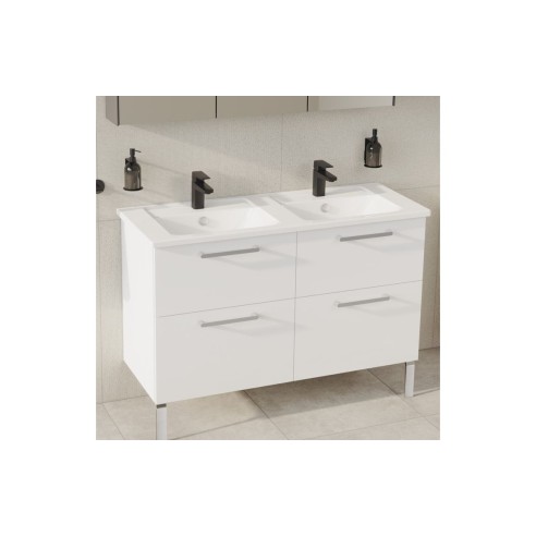 VitrA Root Flat Leg Set for 2/4 Drawer Units - Chrome | Stor