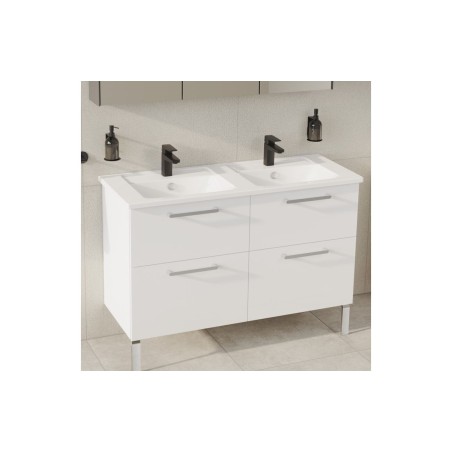 VitrA Root Flat Leg Set for 2/4 Drawer Units - Chrome | Stor