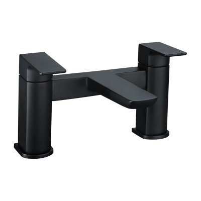 Azurite Bath Filler - Matt Black | Bathroom Taps | BathroomK