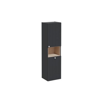 VitrA Root Groove 40cm 2 Door Semi-Tall Unit w/Laundry Baske