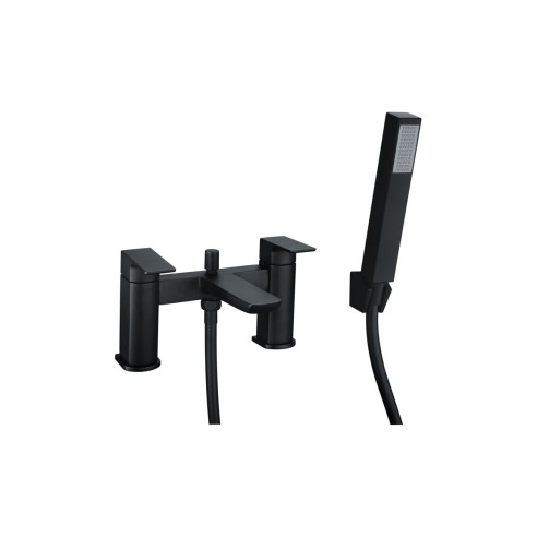 Azurite Bath/Shower Mixer - Matt Black | Bathroom Taps | Bat