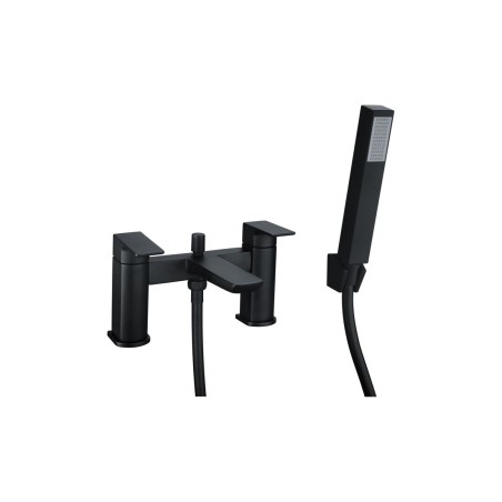 Azurite Bath/Shower Mixer - Matt Black | Bathroom Taps | Bat