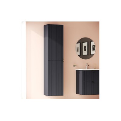 VitrA Root Groove 40cm 2 Door Tall Unit (LH Hinge) - Matt Gr 2