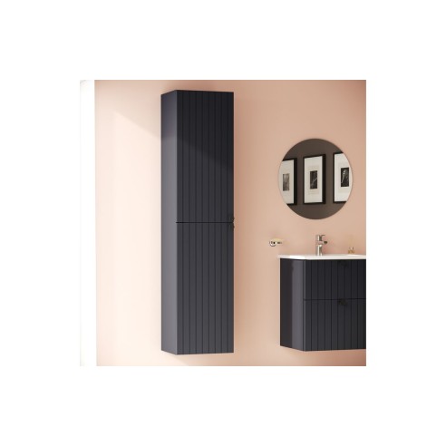 VitrA Root Groove 40cm 2 Door Tall Unit (LH Hinge) - Matt Gr