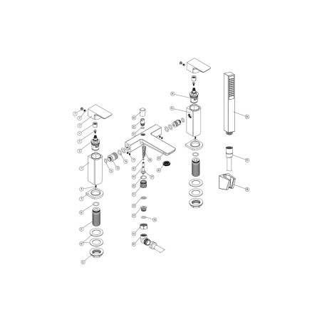 Azurite Bath/Shower Mixer - Matt Black | Bathroom Taps | Bat