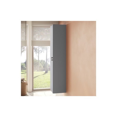 VitrA Root Groove 40cm 2 Door Tall Unit (LH Hinge) - Matt Gr