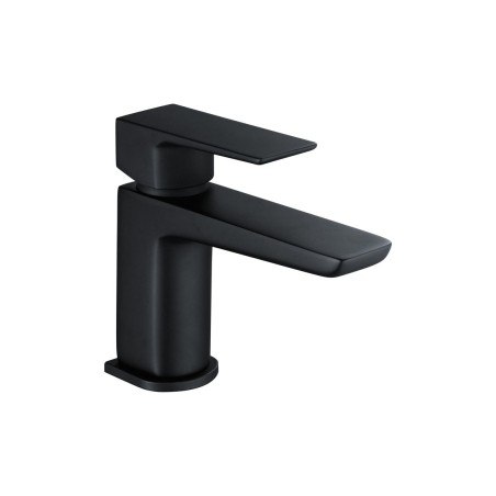 Azurite Cloakroom Basin Mixer & Waste - Matt Black | Bathroo